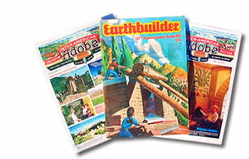 Adobe Builder Magazine Backpac #1-Articles address adobe construction, rammed earth, green building and solar construction.