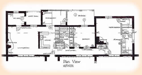 Floor plan layout for house plan 1930
