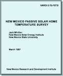 New Mexico Passive Solar Home Temperature Survey Book